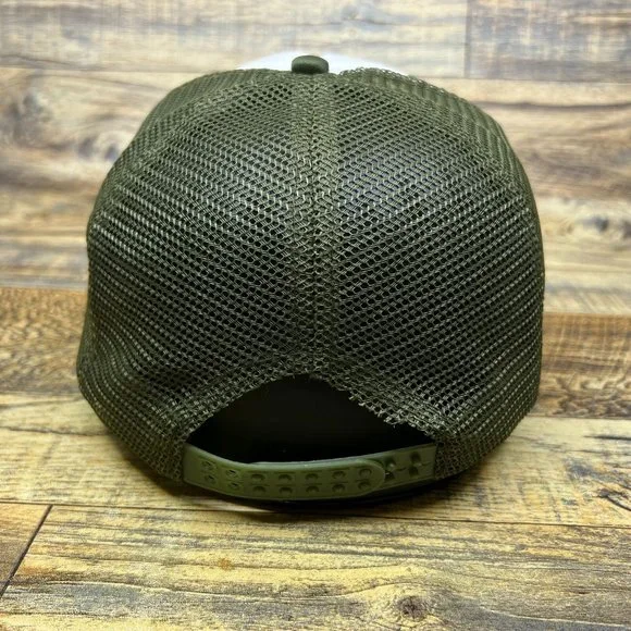 Pizza Hut Mens Trucker Hat Olive Green Snapback Vintage Logo Retro Baseball Cap - Picture 5 of 8